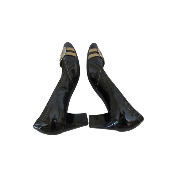 Hogl Black Patent Leather Buckle Pumps Size 7.5 US - Picture 7 of 8